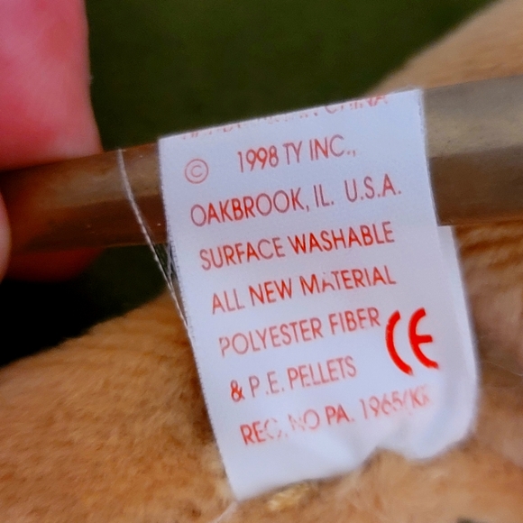 Ty Beanie Baby "Fetch" Golden Retriever Dog Tag Error # 218 Brown  Size 9" NWT - Picture 7 of 9